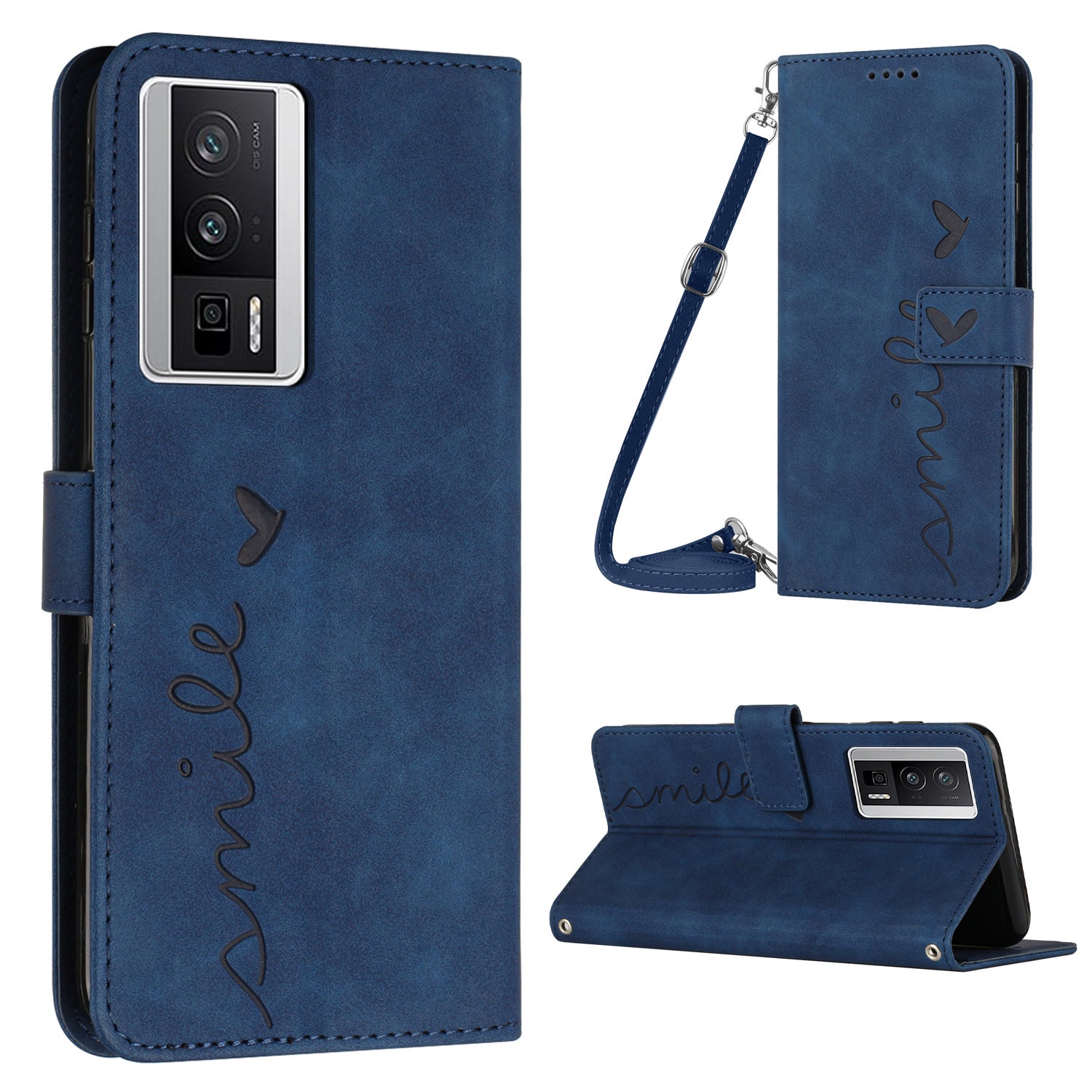 For Xiaomi Poco F5 Pro 5G Redmi K60 Pro 5G K60 5G Stand PU Leather Phone Case Heart Shape Phone Wallet Cover with Shoulder Strap For Xiaomi Poco F5 Pro 5G Redmi K60 Pro 5G K60 5G Stand PU Leather Phone Case Heart Shape Phone Wallet Cover with Shoulder Strap